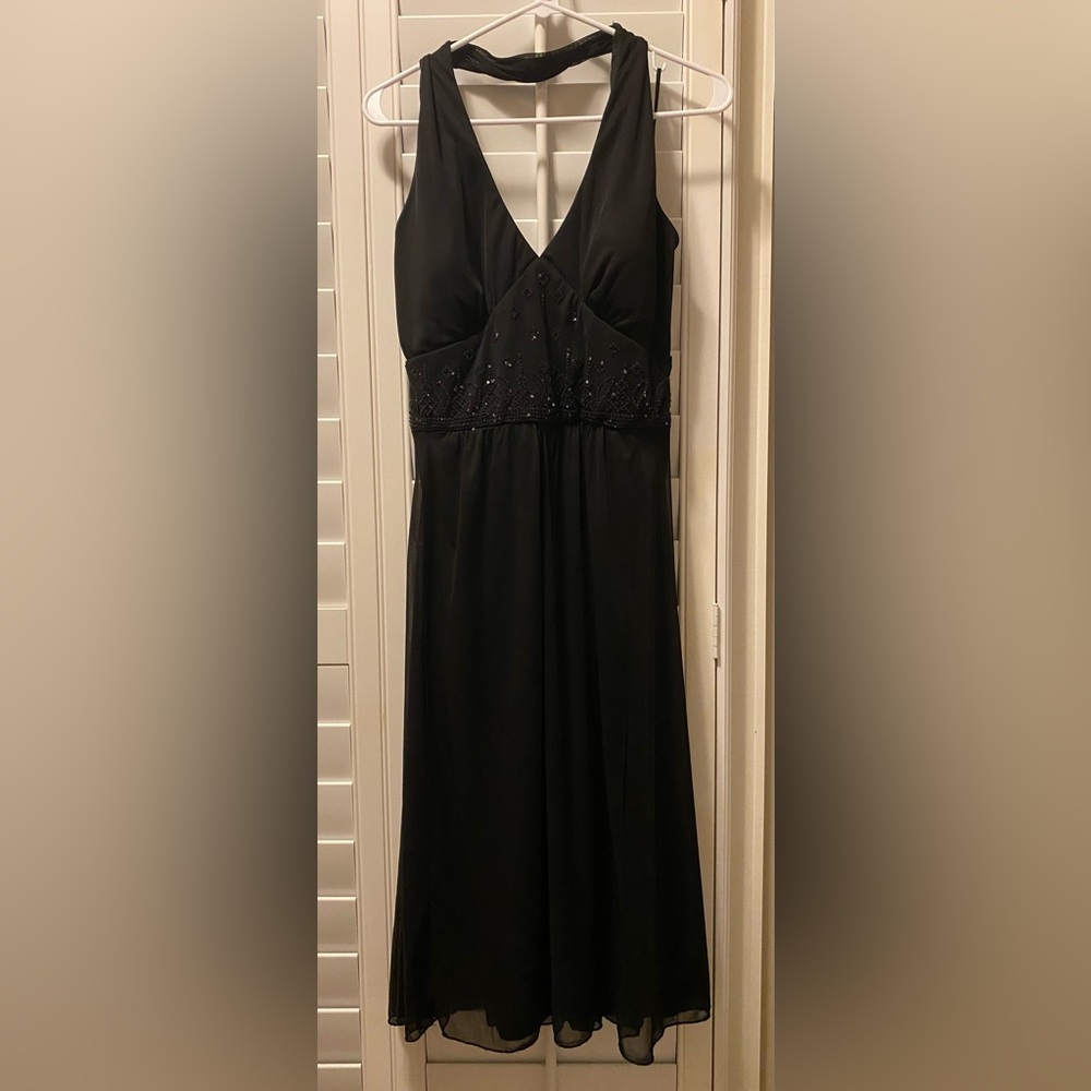 VTG Citi Clothing Sleeveless V-Neck Women's Cocktail‎ Party Dress Black Size 16